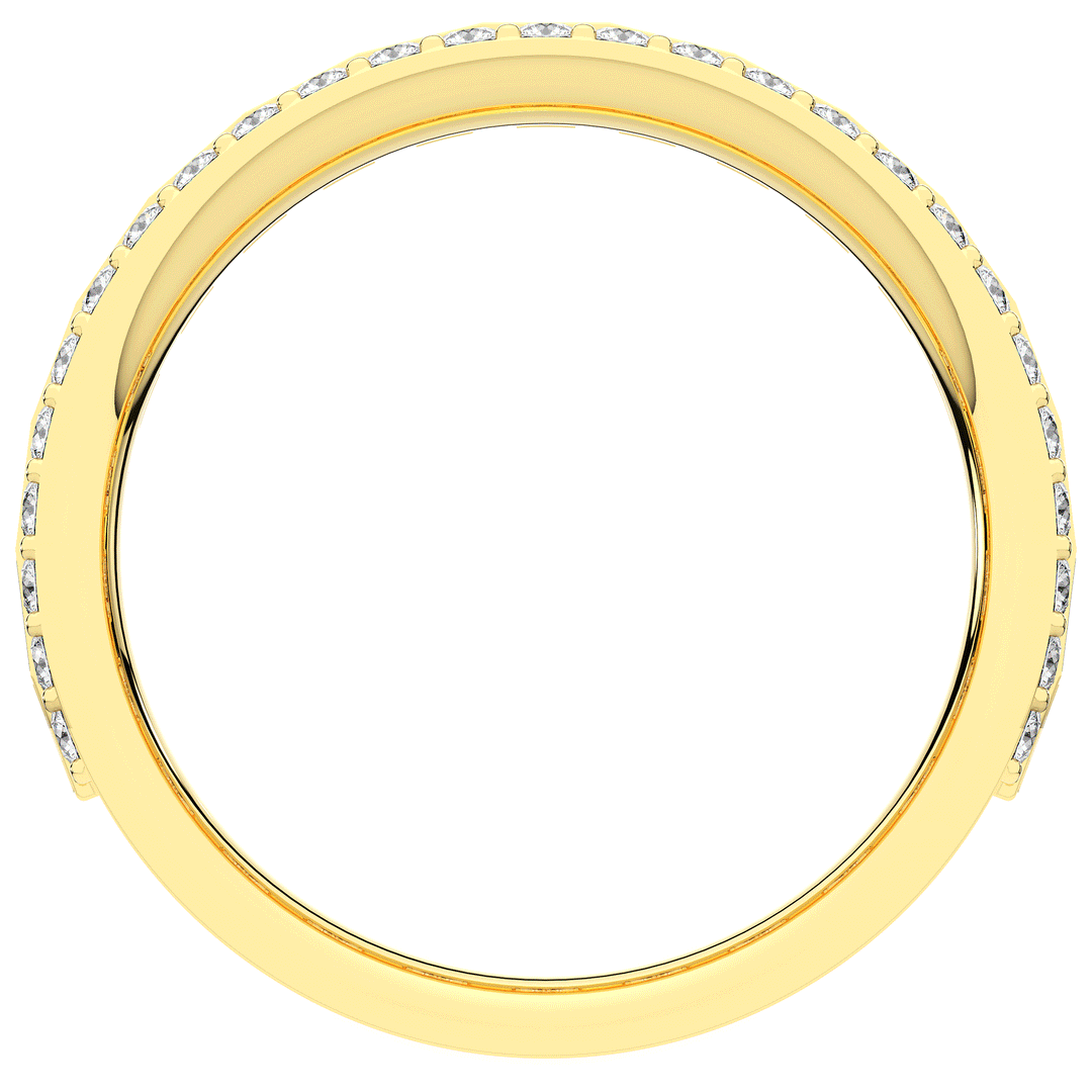 1.30CT.TW BAGUETTE AND ROUND LAB DIAMOND WEDDING BAND - Nazarelle