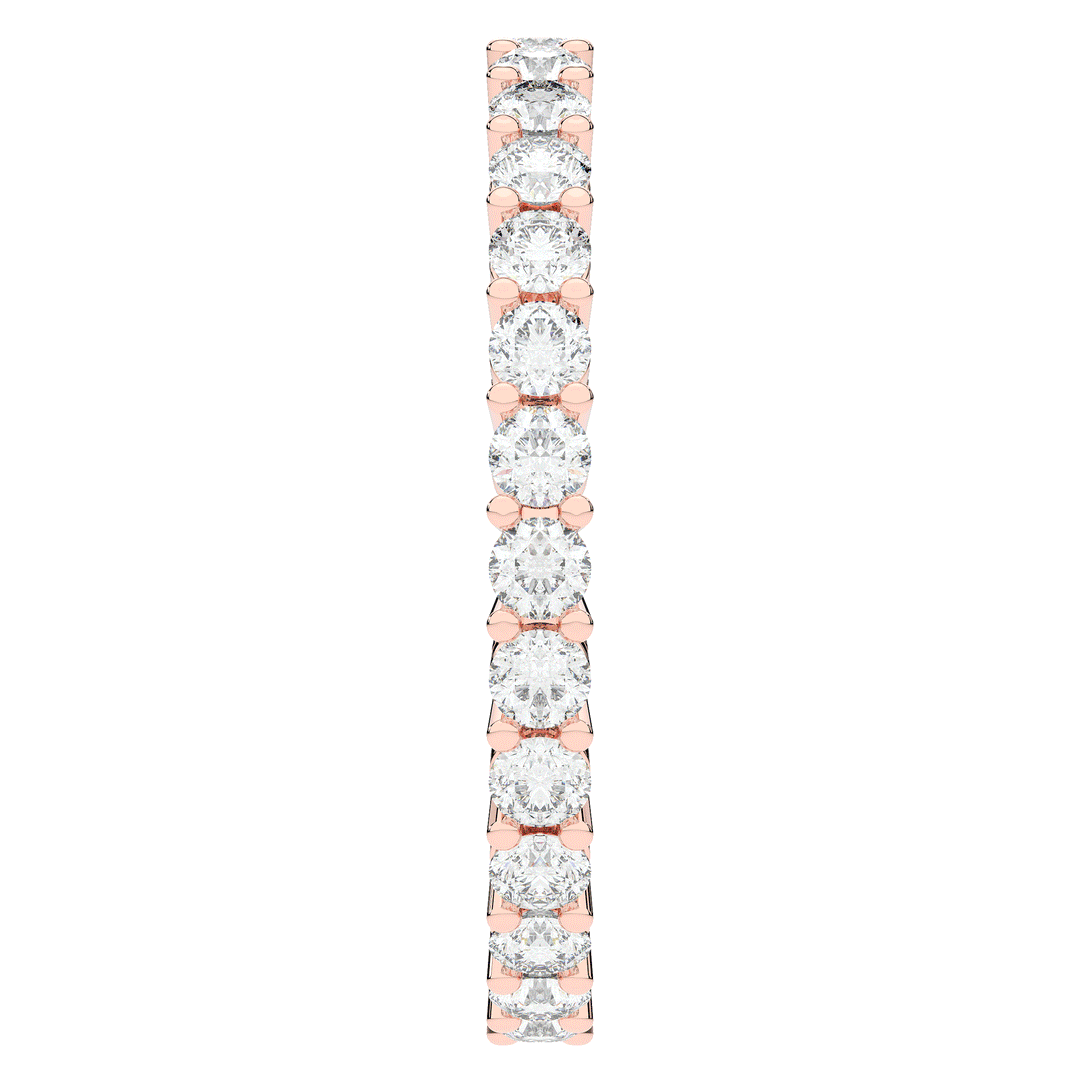 1.20CT.TW ROUND LAB DIAMOND BASKET SET ETERNITY WEDDING BAND - Nazarelle