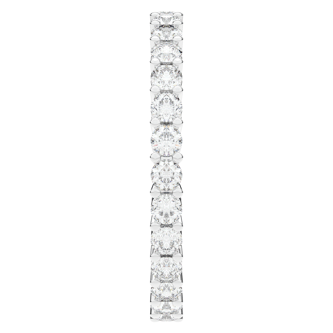 1.20CT.TW ROUND LAB DIAMOND BASKET SET ETERNITY WEDDING BAND - Nazarelle