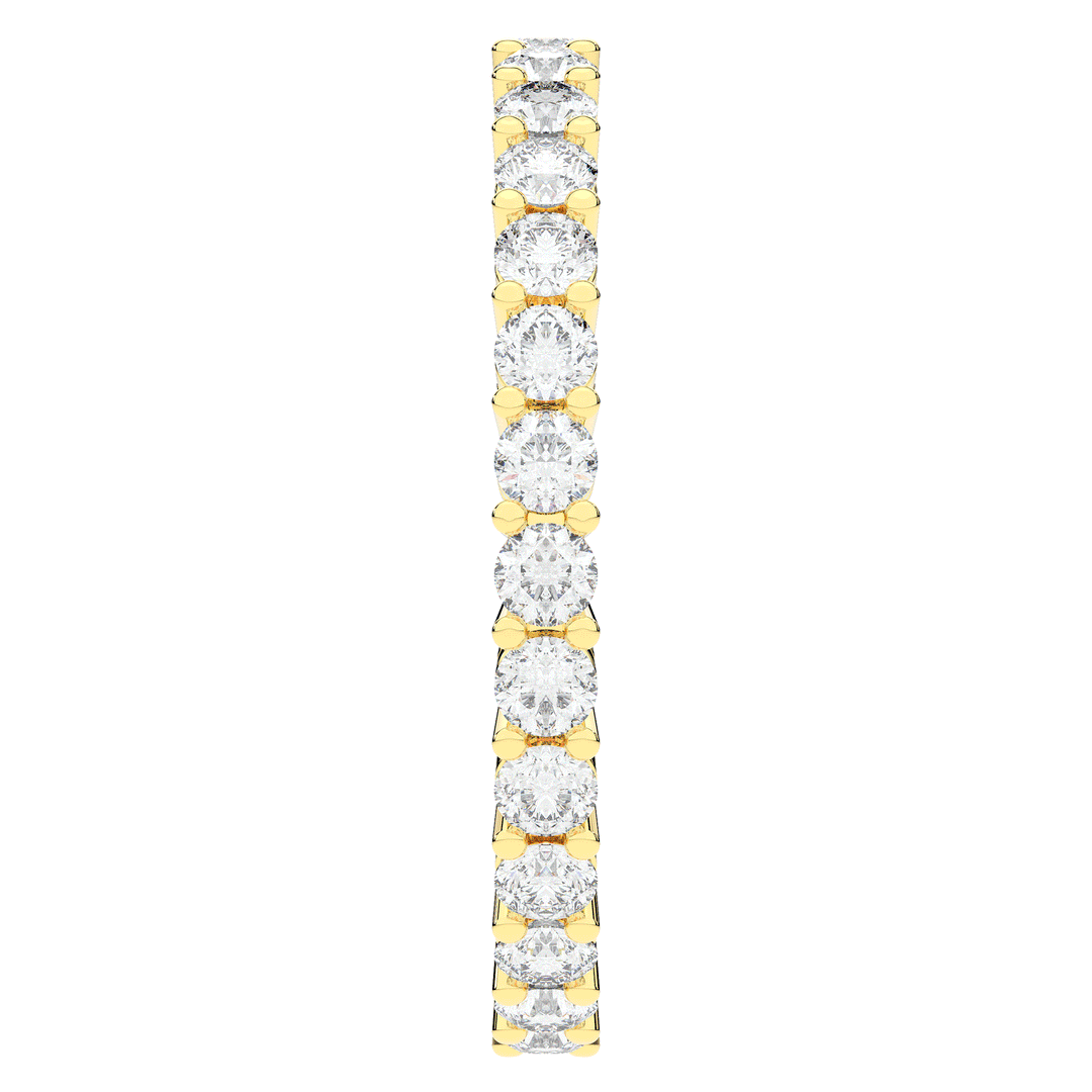 1.20CT.TW ROUND LAB DIAMOND BASKET SET ETERNITY WEDDING BAND - Nazarelle