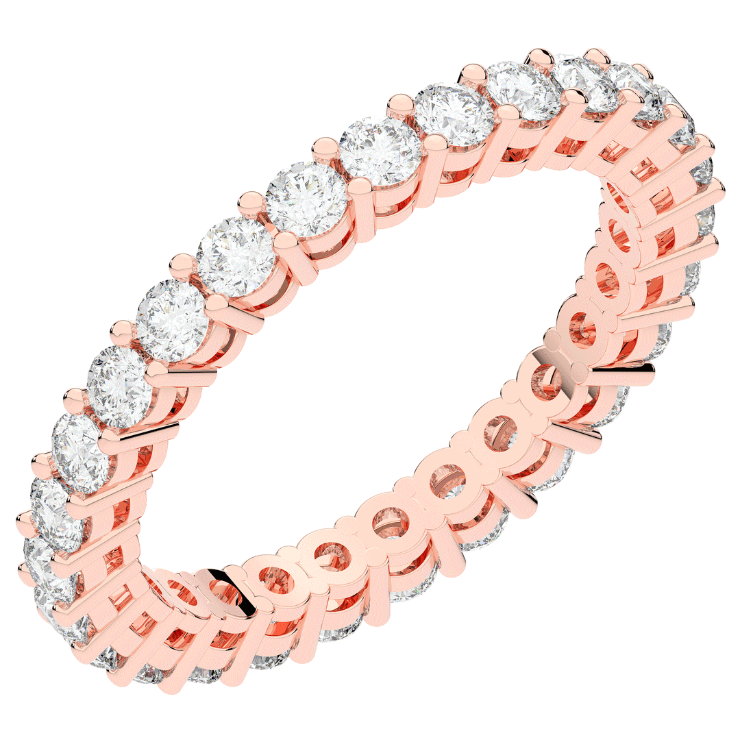 1.20CT.TW ROUND LAB DIAMOND BASKET SET ETERNITY WEDDING BAND - Nazarelle