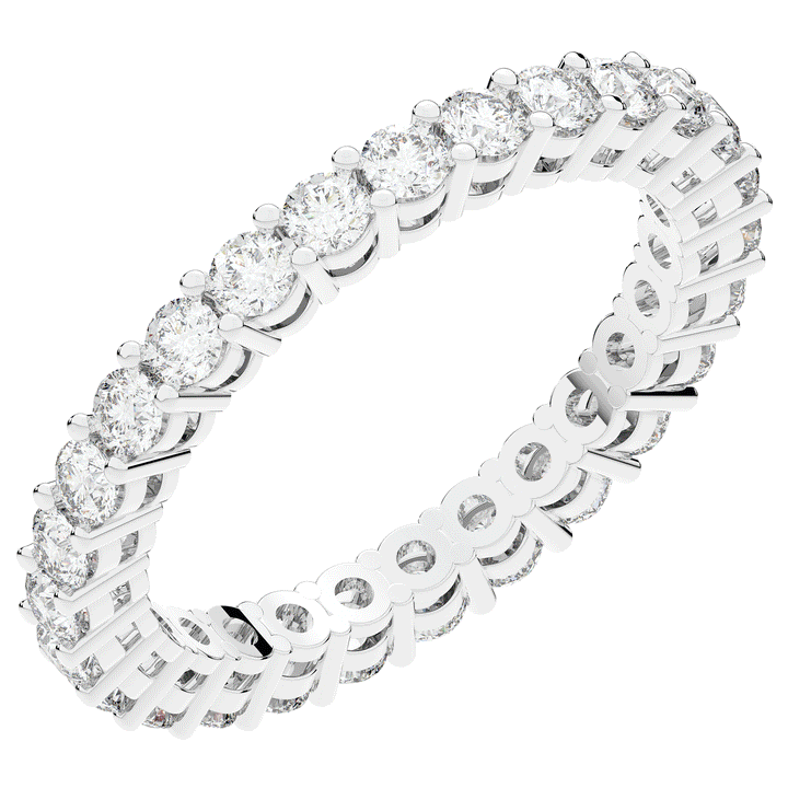 1.20CT.TW ROUND LAB DIAMOND BASKET SET ETERNITY WEDDING BAND - Nazarelle