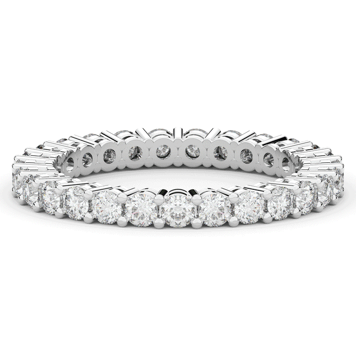 1.20CT.TW ROUND LAB DIAMOND BASKET SET ETERNITY WEDDING BAND - Nazarelle