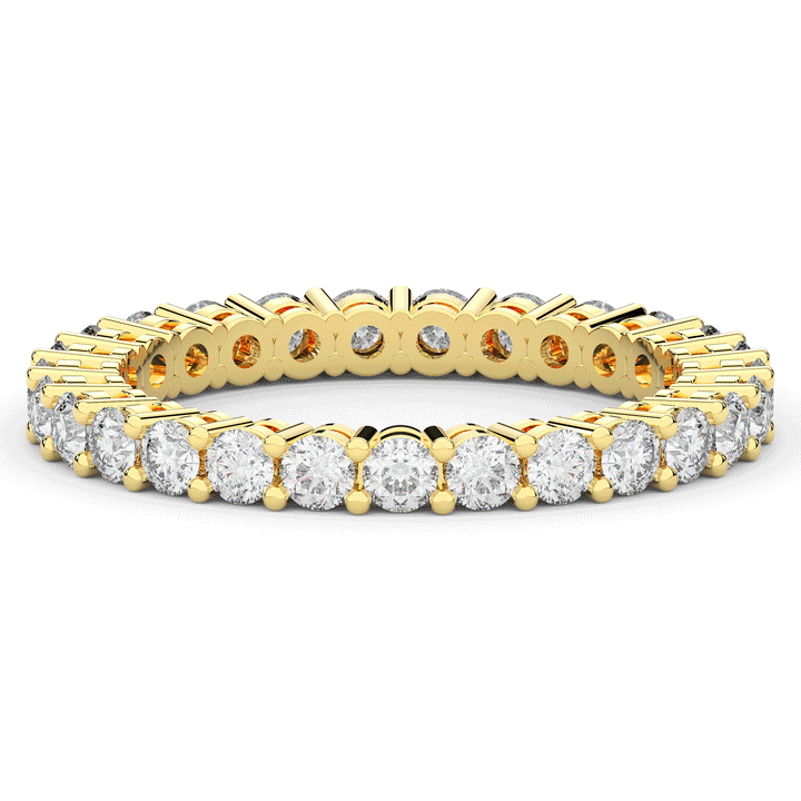 1.20CT.TW ROUND LAB DIAMOND BASKET SET ETERNITY WEDDING BAND - Nazarelle