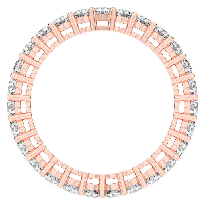 1.20CT.TW ROUND LAB DIAMOND BASKET SET ETERNITY WEDDING BAND - Nazarelle