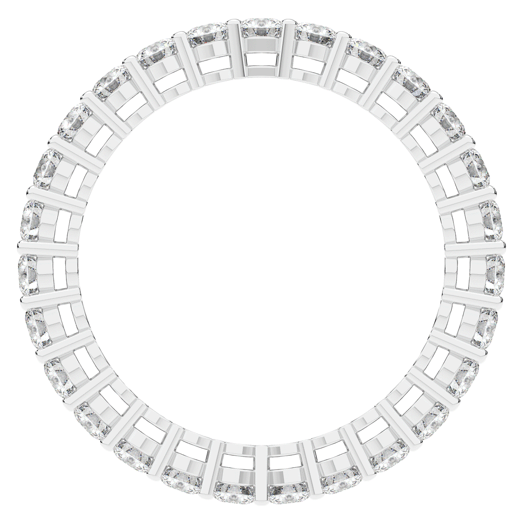 1.20CT.TW ROUND LAB DIAMOND BASKET SET ETERNITY WEDDING BAND - Nazarelle