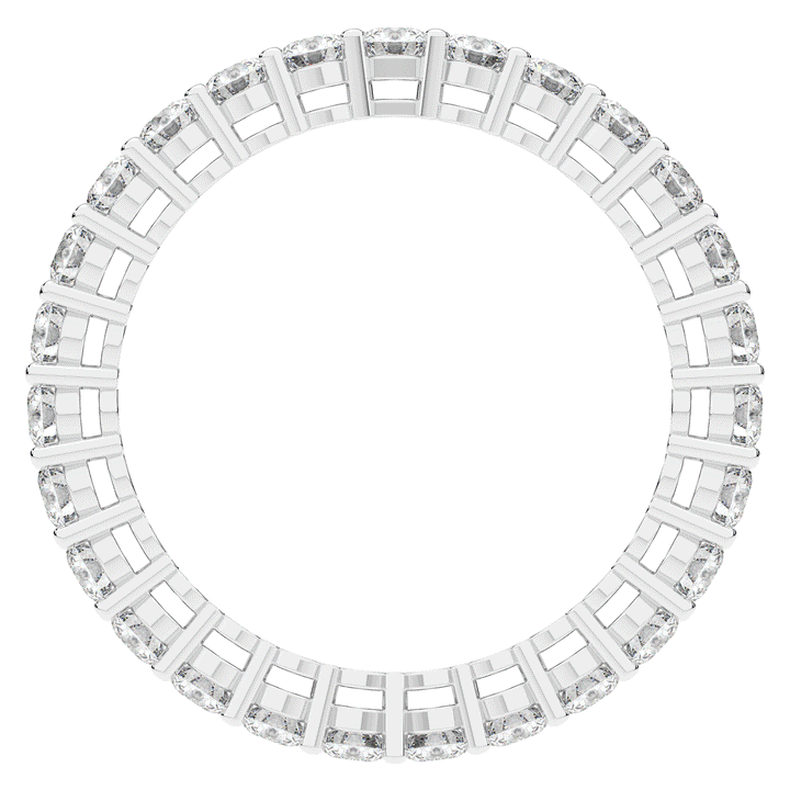 1.20CT.TW ROUND LAB DIAMOND BASKET SET ETERNITY WEDDING BAND - Nazarelle