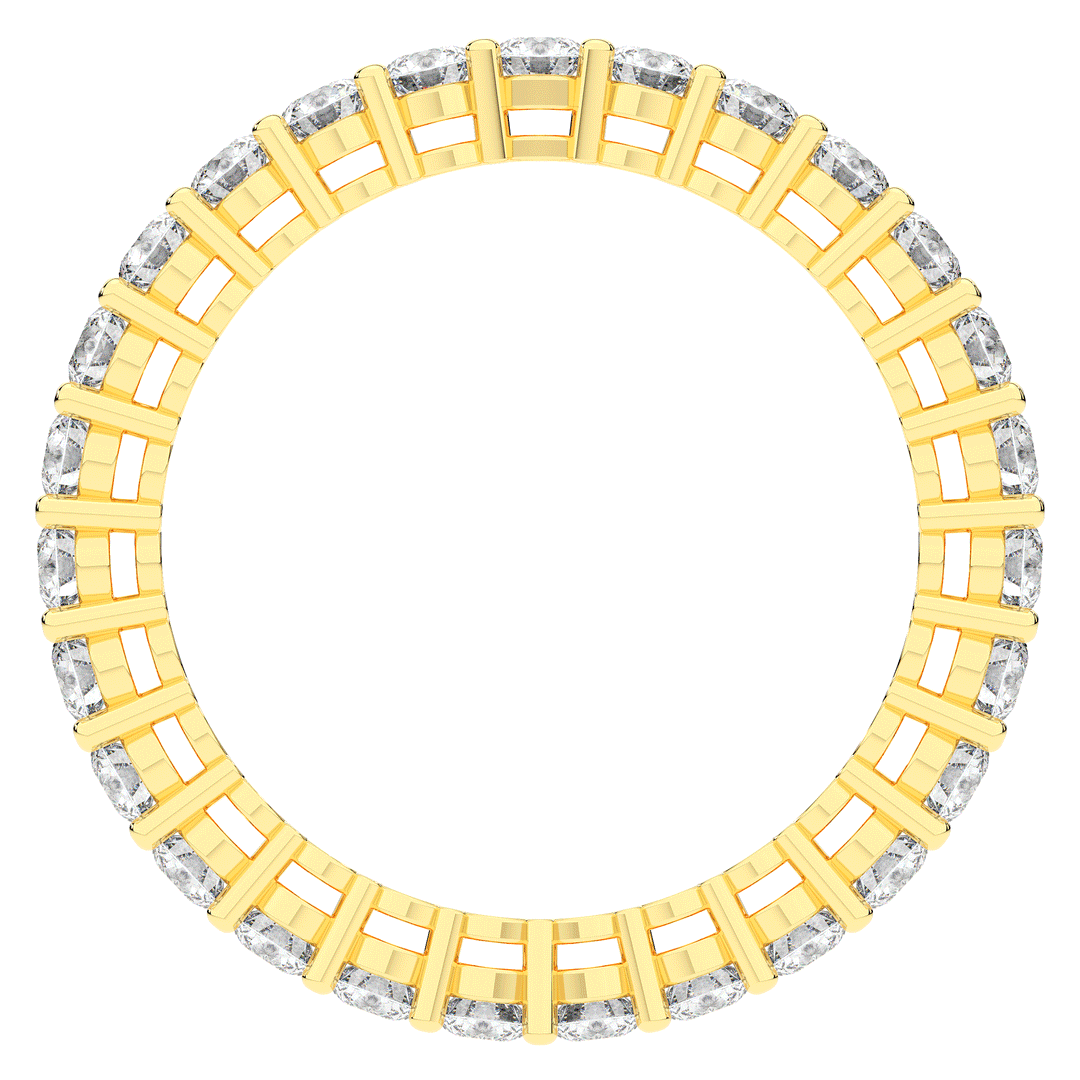 1.20CT.TW ROUND LAB DIAMOND BASKET SET ETERNITY WEDDING BAND - Nazarelle