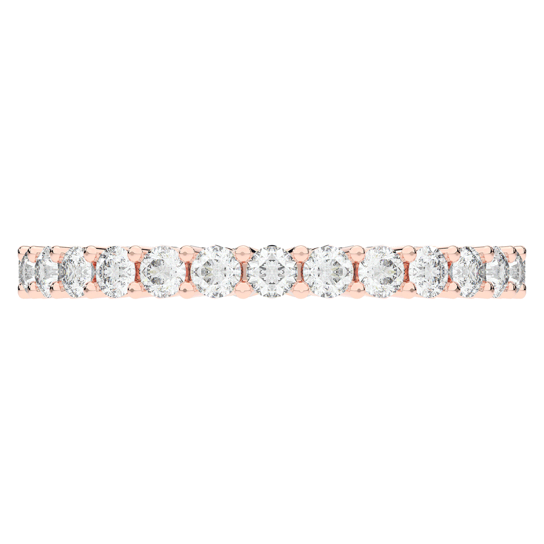 1.20CT.TW ROUND LAB DIAMOND BASKET SET ETERNITY WEDDING BAND - Nazarelle