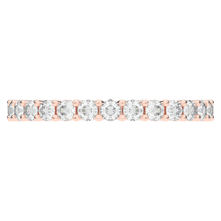 1.20CT.TW ROUND LAB DIAMOND BASKET SET ETERNITY WEDDING BAND - Nazarelle