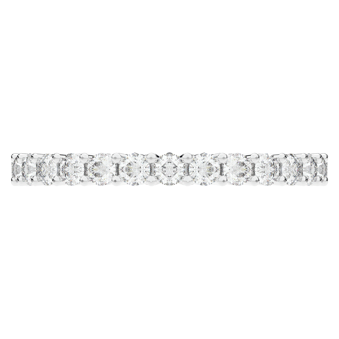 1.20CT.TW ROUND LAB DIAMOND BASKET SET ETERNITY WEDDING BAND - Nazarelle