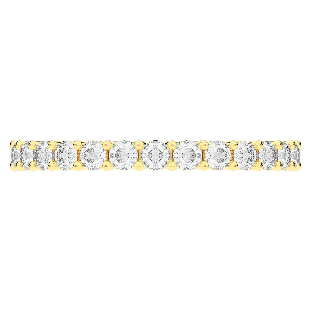1.20CT.TW ROUND LAB DIAMOND BASKET SET ETERNITY WEDDING BAND - Nazarelle