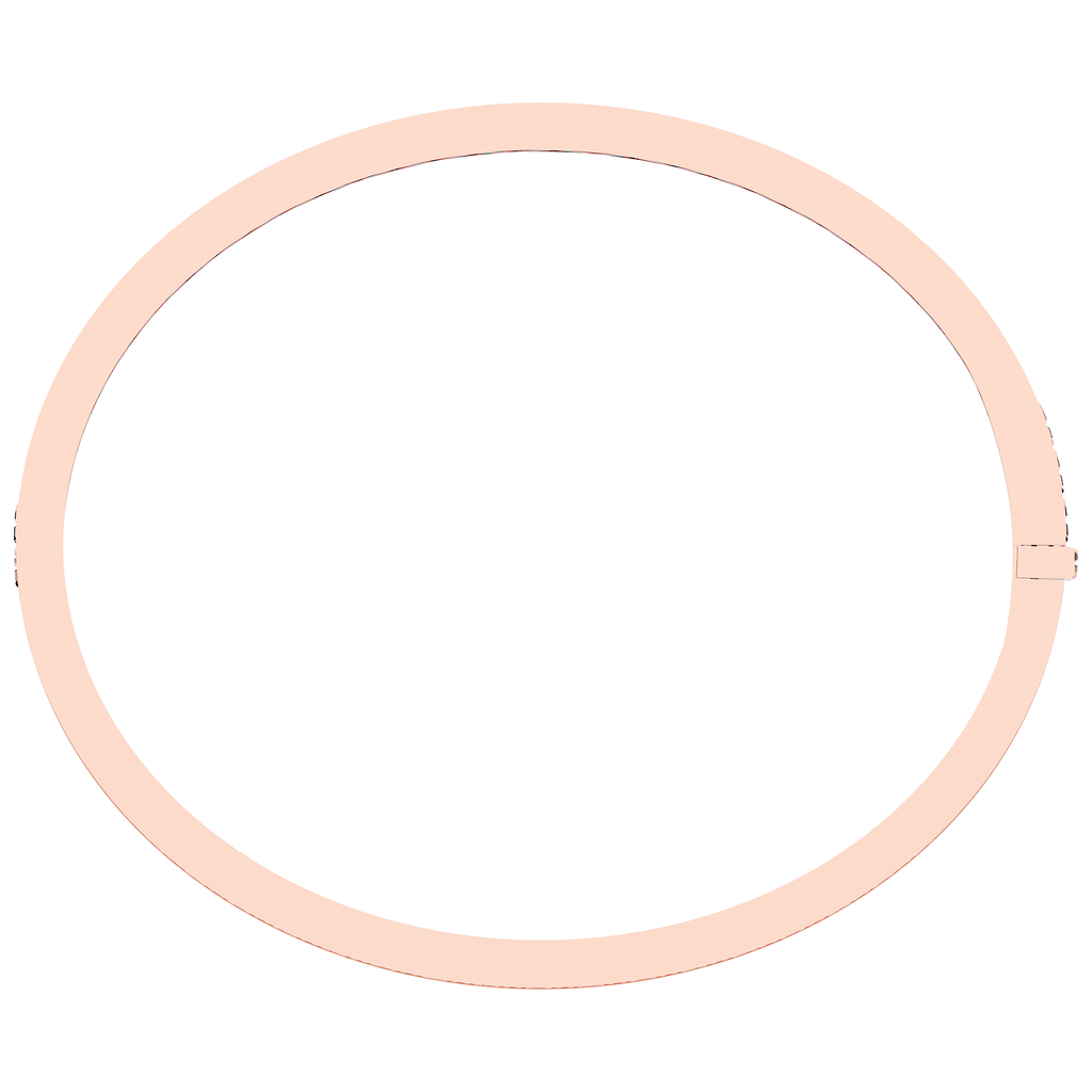 5.10CT.TW ROUND LAB DIAMOND BANGLE - Nazarelle