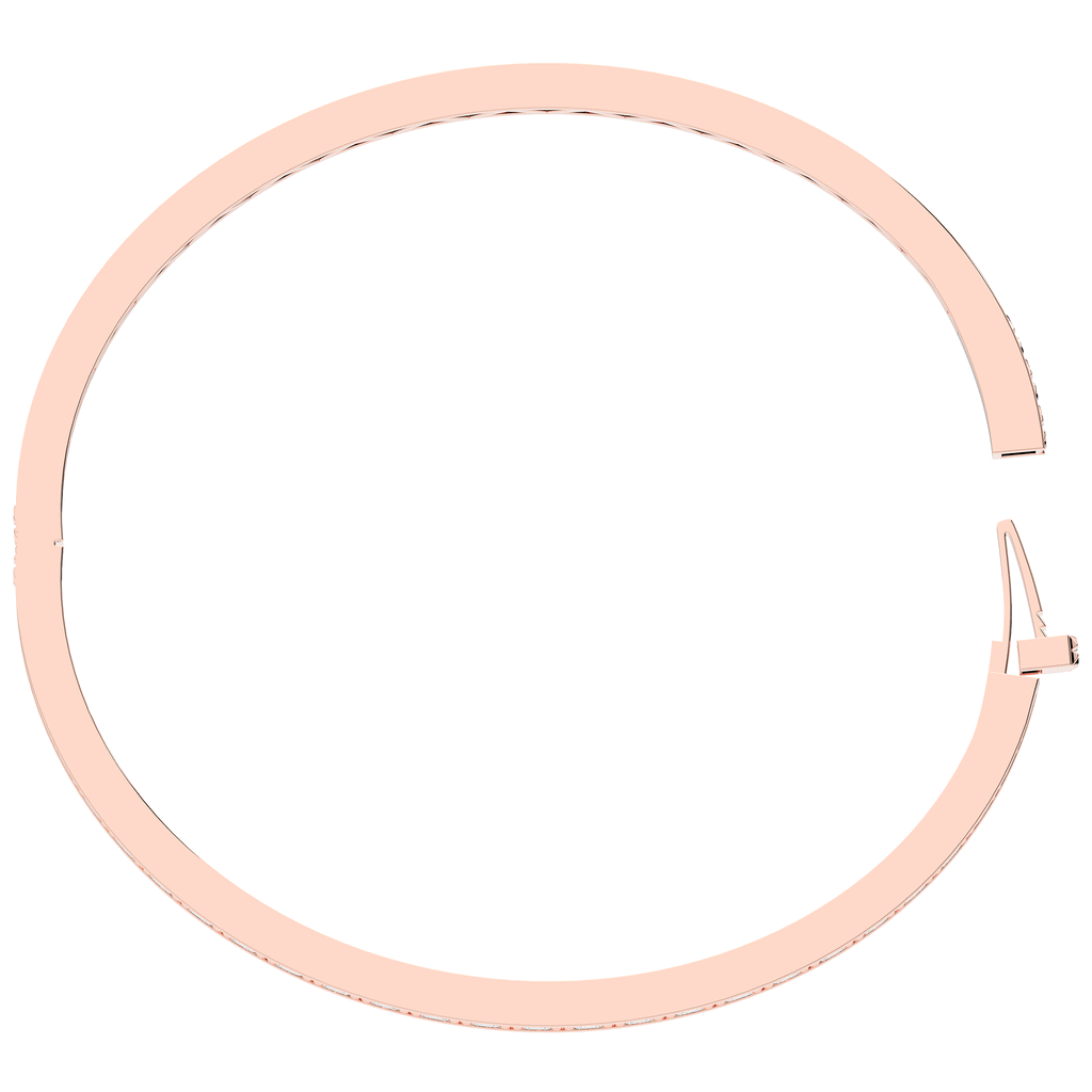 5.10CT.TW ROUND LAB DIAMOND BANGLE - Nazarelle