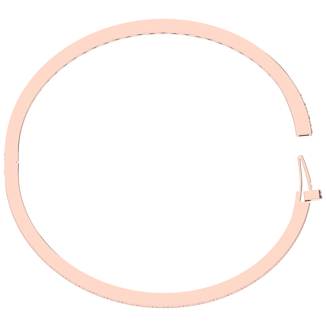 5.10CT.TW ROUND LAB DIAMOND BANGLE - Nazarelle