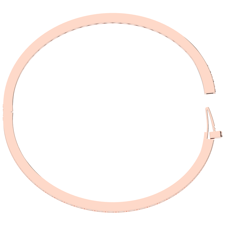 5.10CT.TW ROUND LAB DIAMOND BANGLE - Nazarelle