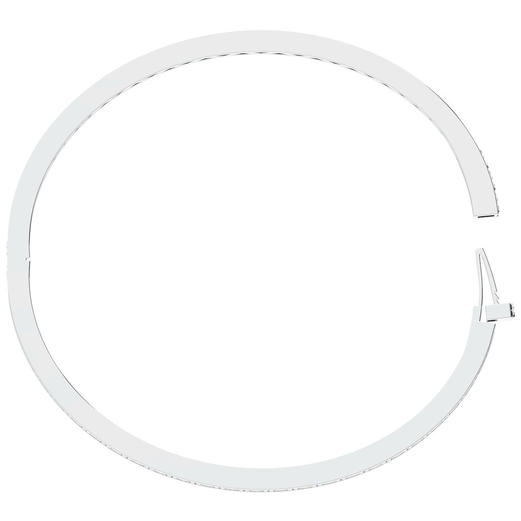 5.10CT.TW ROUND LAB DIAMOND BANGLE - Nazarelle