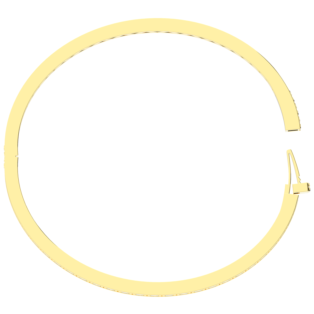 5.10CT.TW ROUND LAB DIAMOND BANGLE - Nazarelle