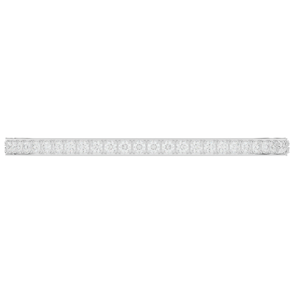5.10CT.TW ROUND LAB DIAMOND BANGLE - Nazarelle