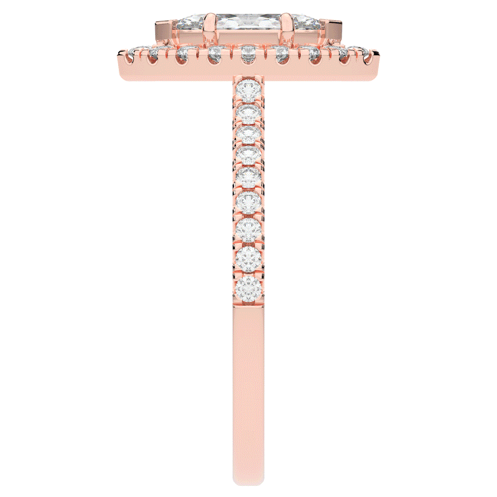 0.80CT.TW MARQUISE LAB DIAMOND HALO ENGAGEMENT RING - Nazarelle