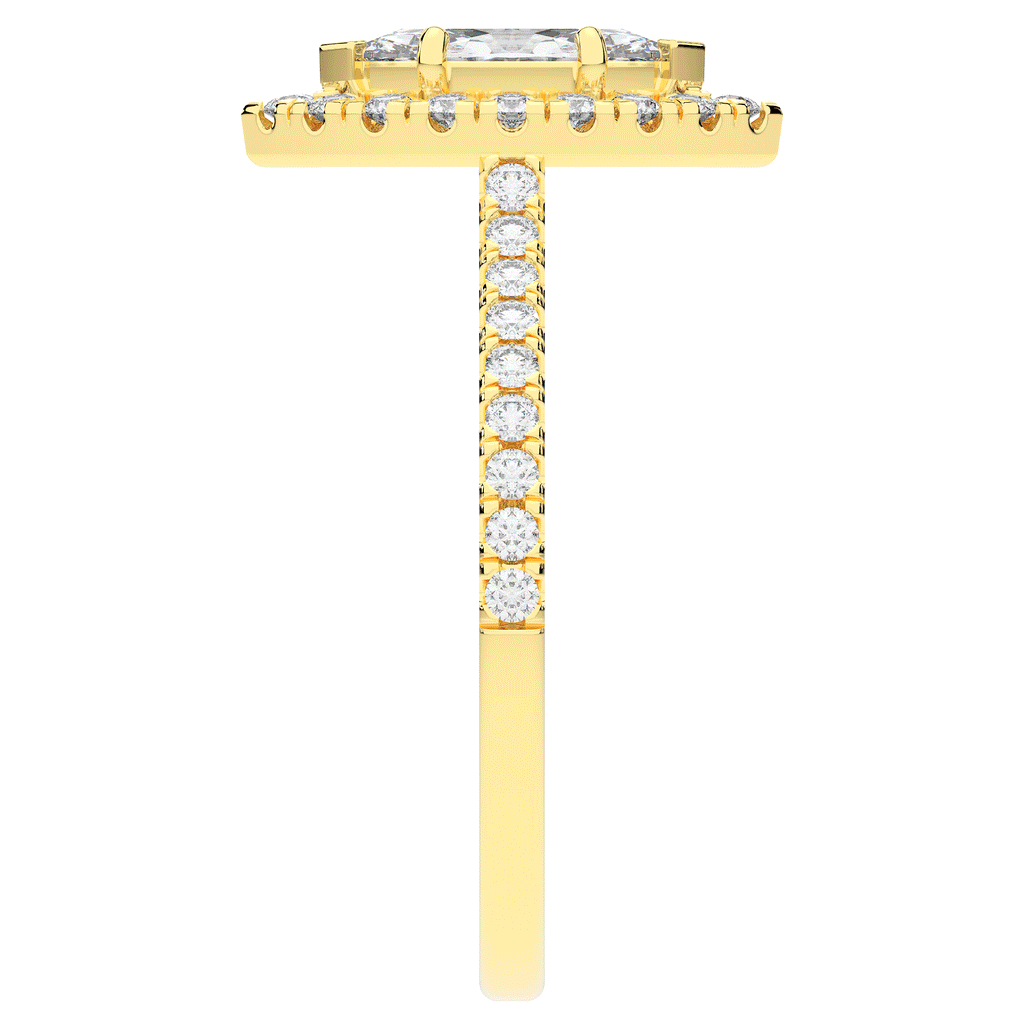 0.80CT.TW MARQUISE LAB DIAMOND HALO ENGAGEMENT RING - Nazarelle