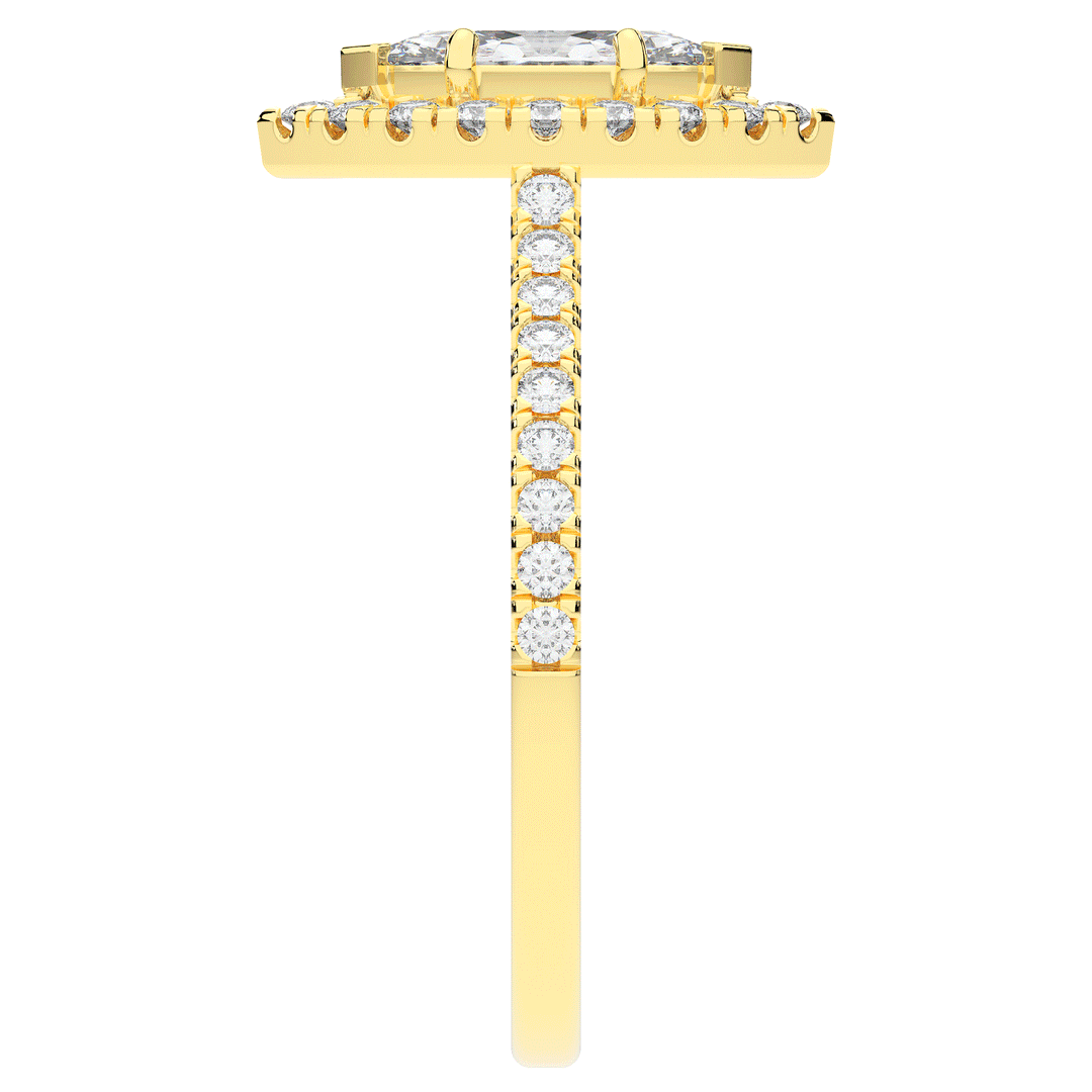 0.80CT.TW MARQUISE LAB DIAMOND HALO ENGAGEMENT RING - Nazarelle