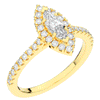0.80CT.TW MARQUISE LAB DIAMOND HALO ENGAGEMENT RING - Nazarelle