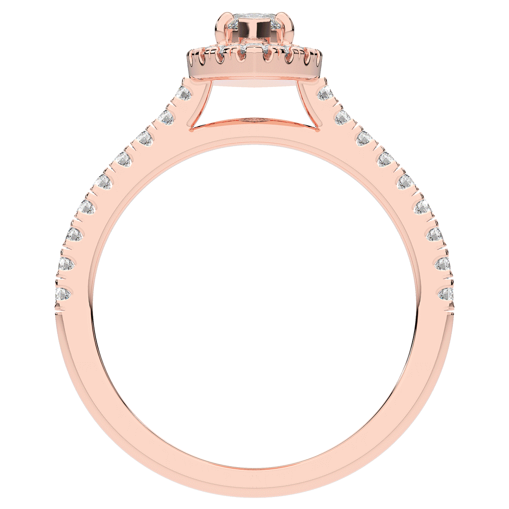 0.80CT.TW MARQUISE LAB DIAMOND HALO ENGAGEMENT RING - Nazarelle