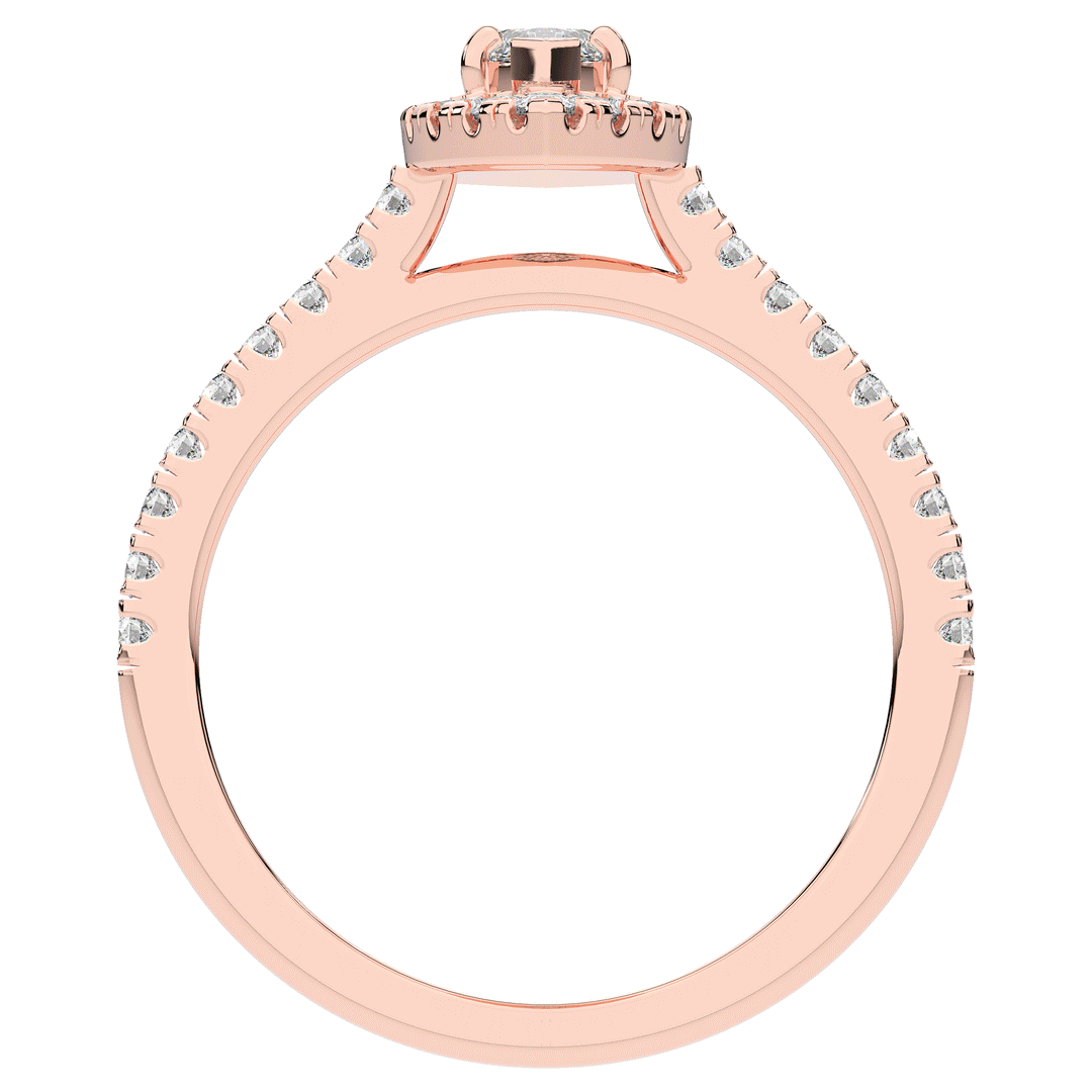 0.80CT.TW MARQUISE LAB DIAMOND HALO ENGAGEMENT RING - Nazarelle