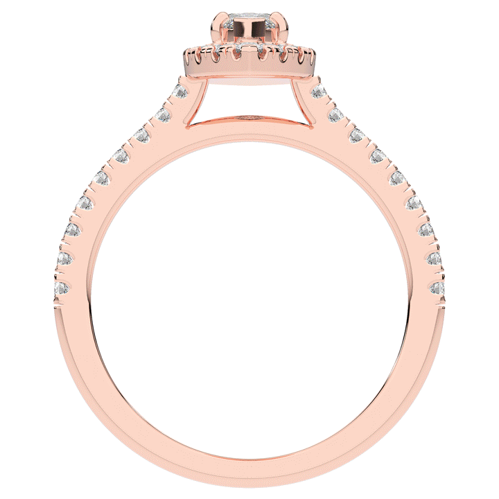 0.80CT.TW MARQUISE LAB DIAMOND HALO ENGAGEMENT RING - Nazarelle