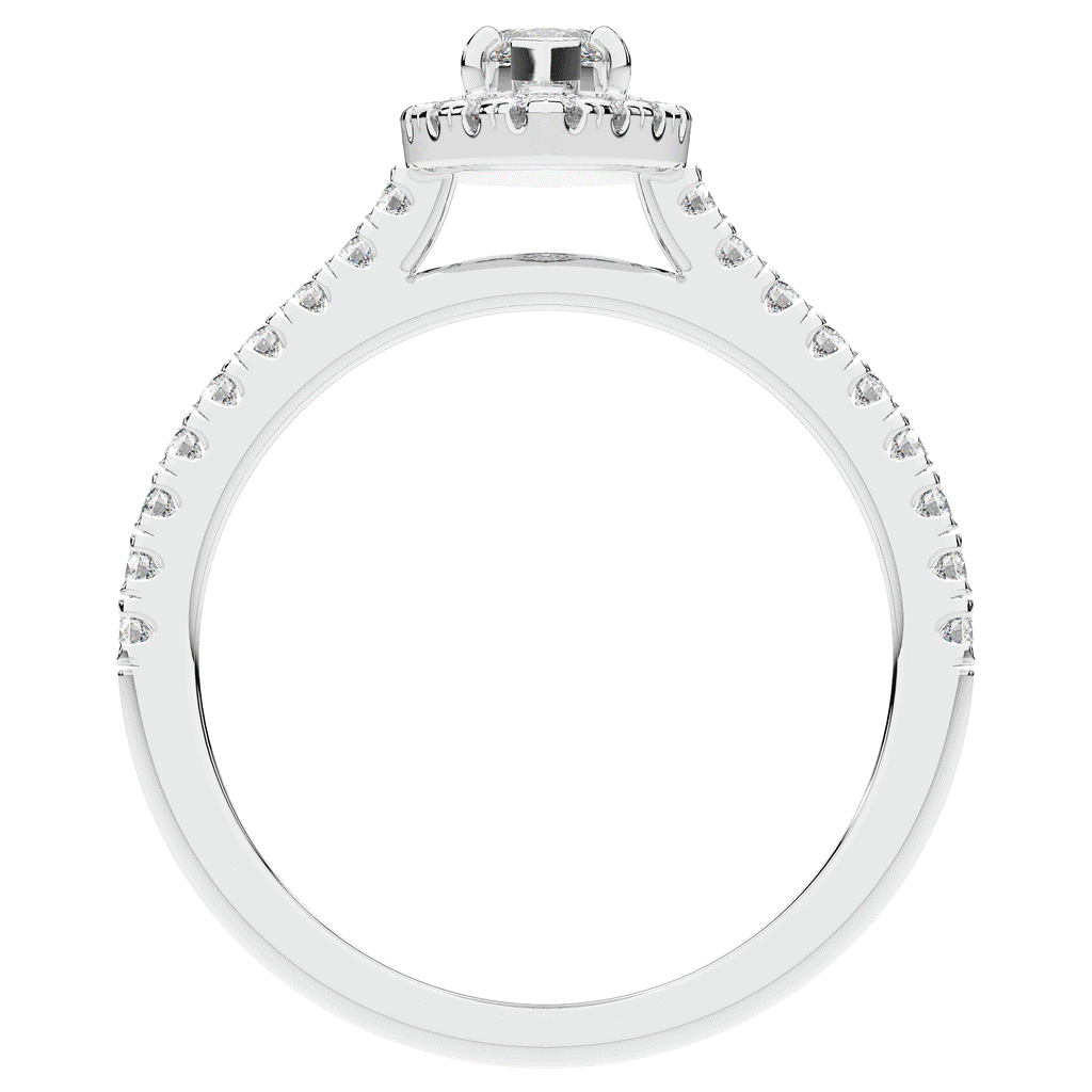 0.80CT.TW MARQUISE LAB DIAMOND HALO ENGAGEMENT RING - Nazarelle