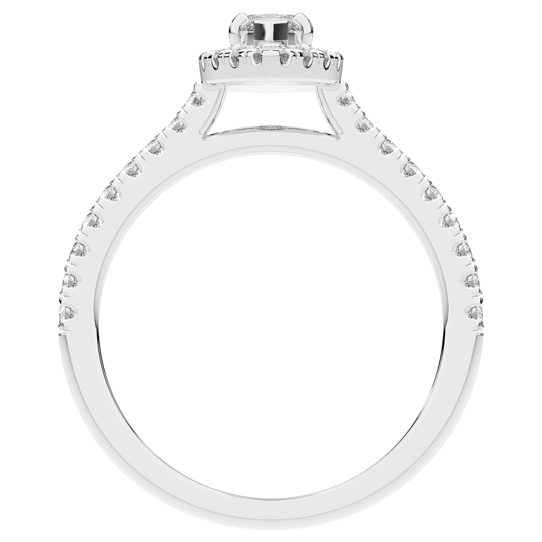 0.80CT.TW MARQUISE LAB DIAMOND HALO ENGAGEMENT RING - Nazarelle