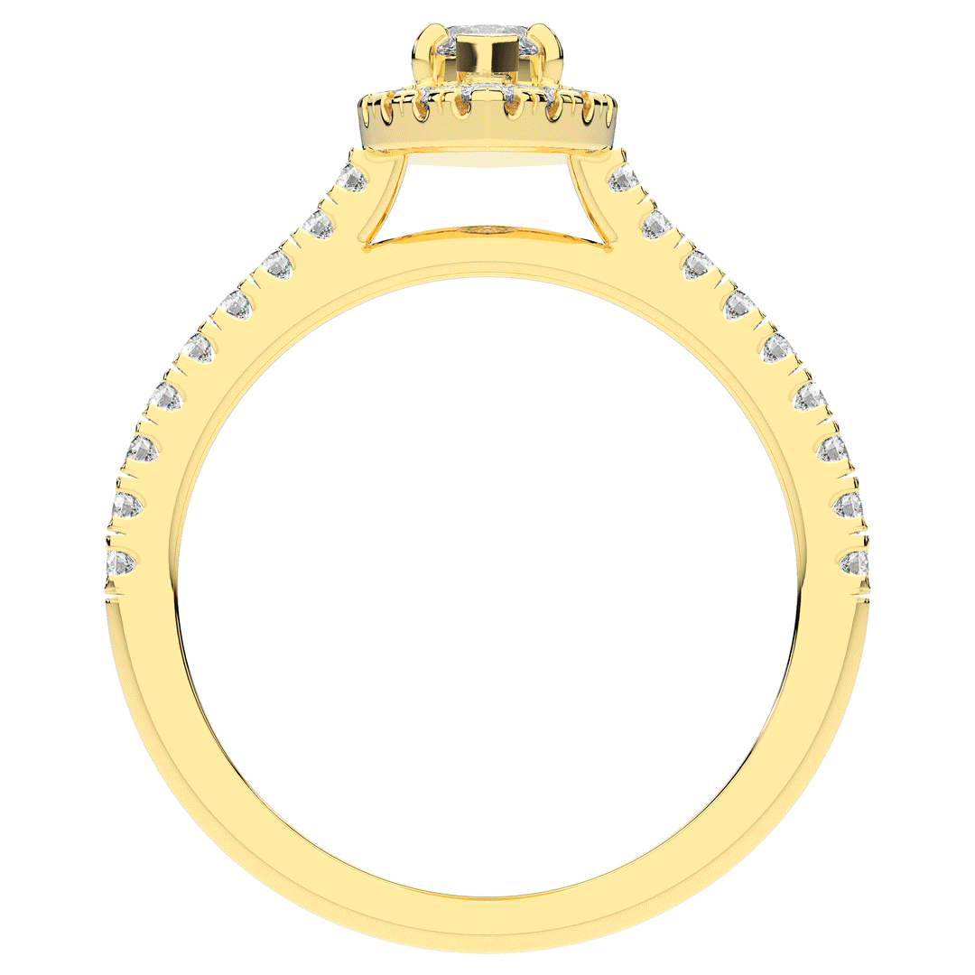 0.80CT.TW MARQUISE LAB DIAMOND HALO ENGAGEMENT RING - Nazarelle