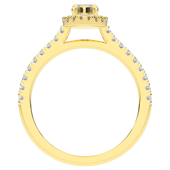 0.80CT.TW MARQUISE LAB DIAMOND HALO ENGAGEMENT RING - Nazarelle