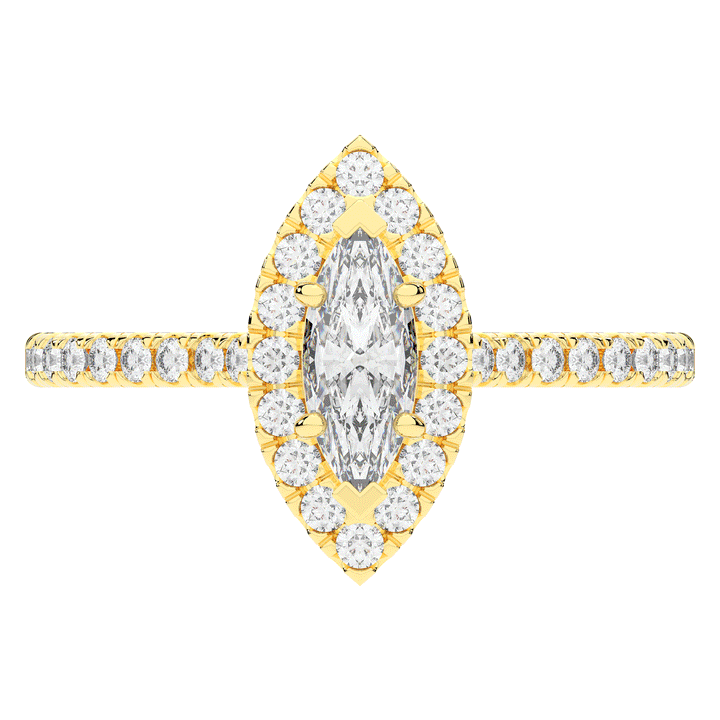 0.80CT.TW MARQUISE LAB DIAMOND HALO ENGAGEMENT RING - Nazarelle