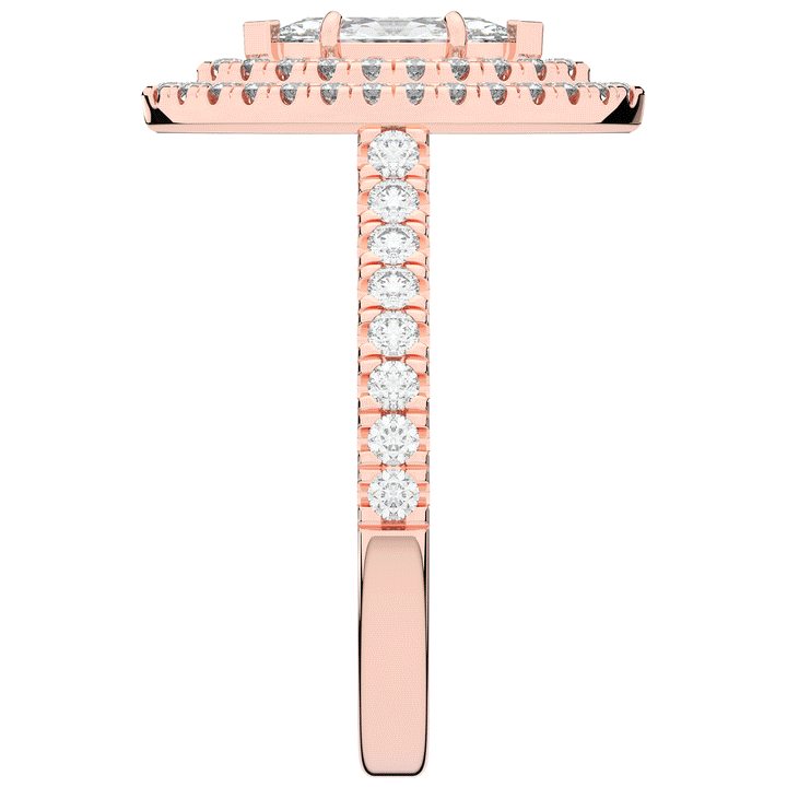 1.00CT.TW MARQUISE LAB DIAMOND HALO ENGAGEMENT RING - Nazarelle