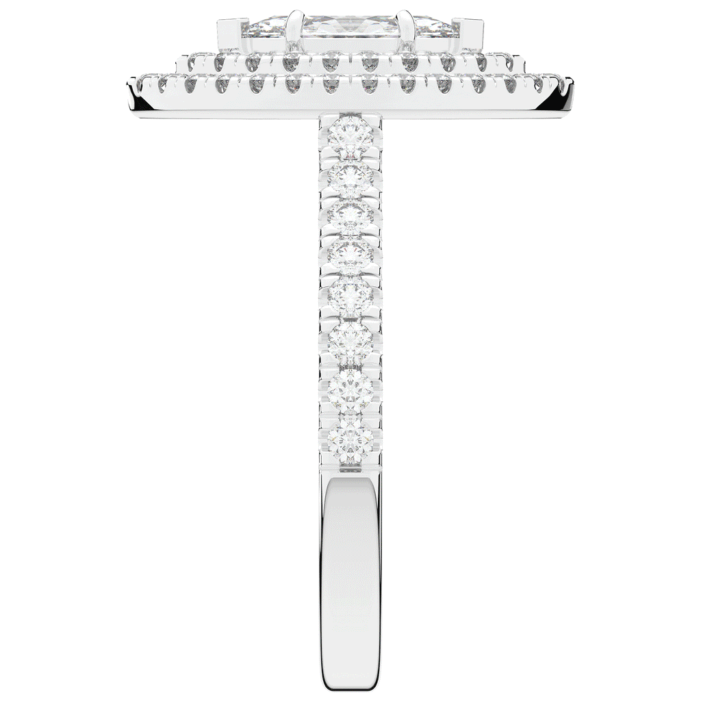 1.00CT.TW MARQUISE LAB DIAMOND HALO ENGAGEMENT RING - Nazarelle