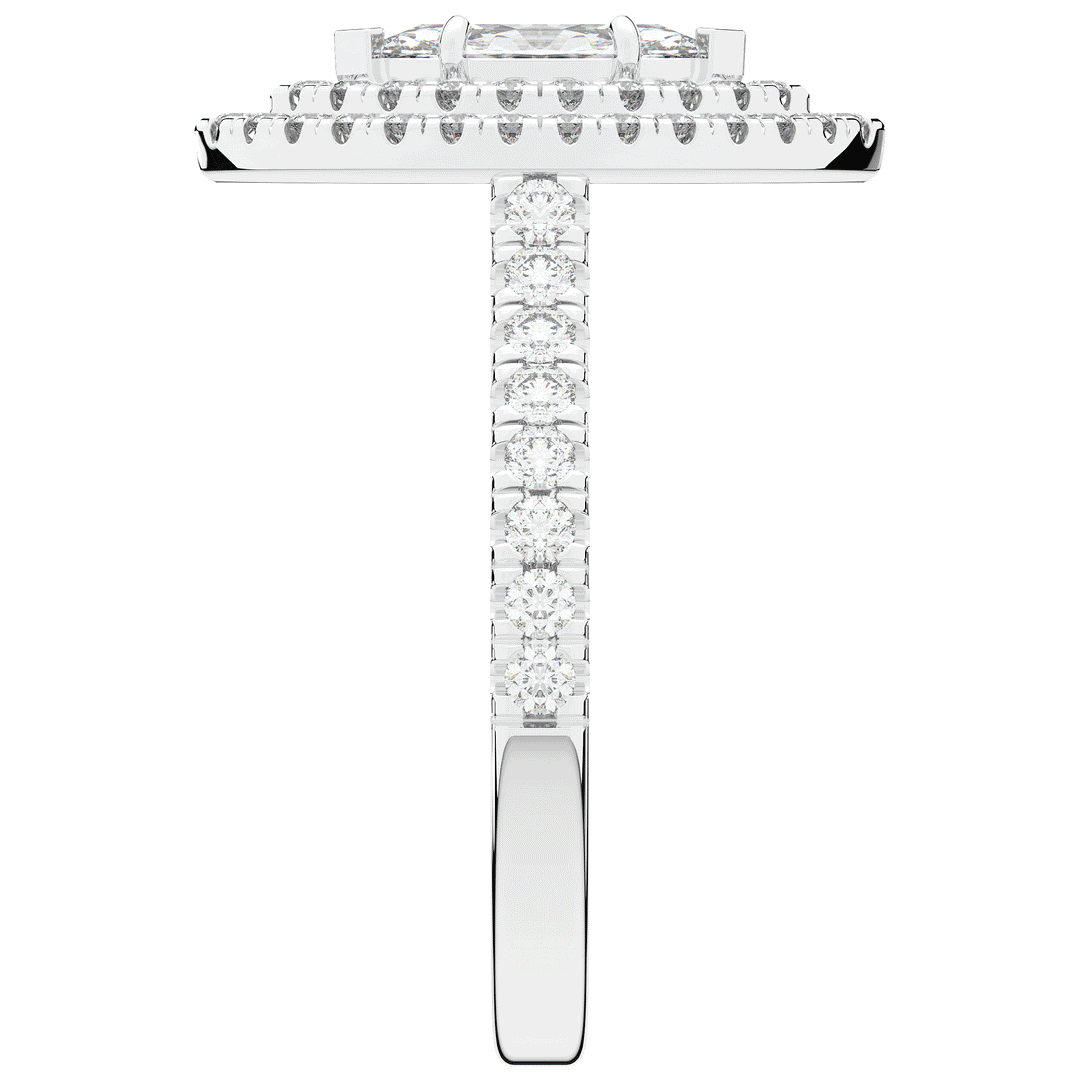 1.00CT.TW MARQUISE LAB DIAMOND HALO ENGAGEMENT RING - Nazarelle