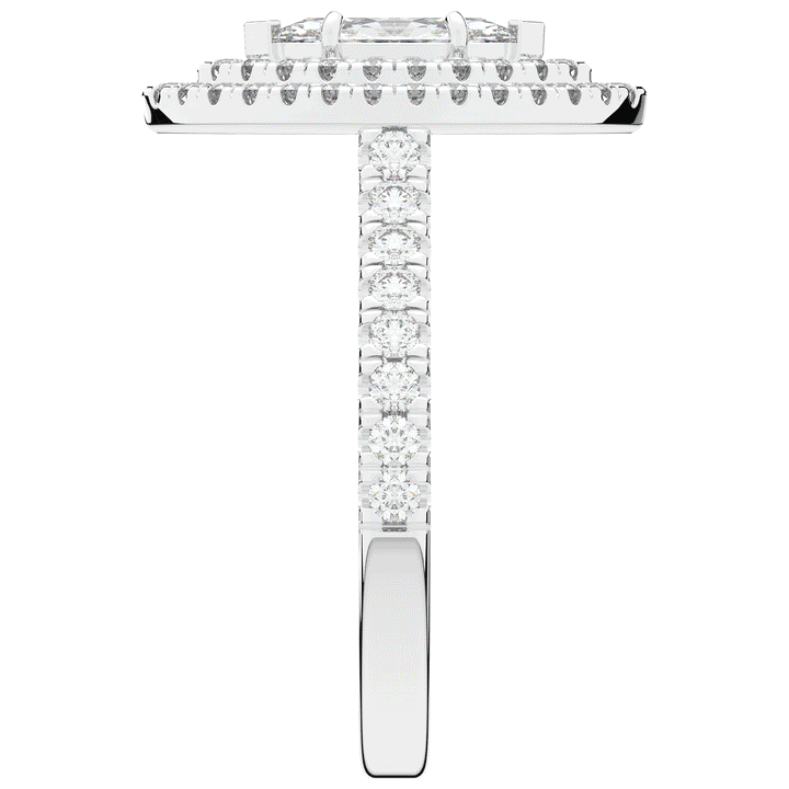 1.00CT.TW MARQUISE LAB DIAMOND HALO ENGAGEMENT RING - Nazarelle