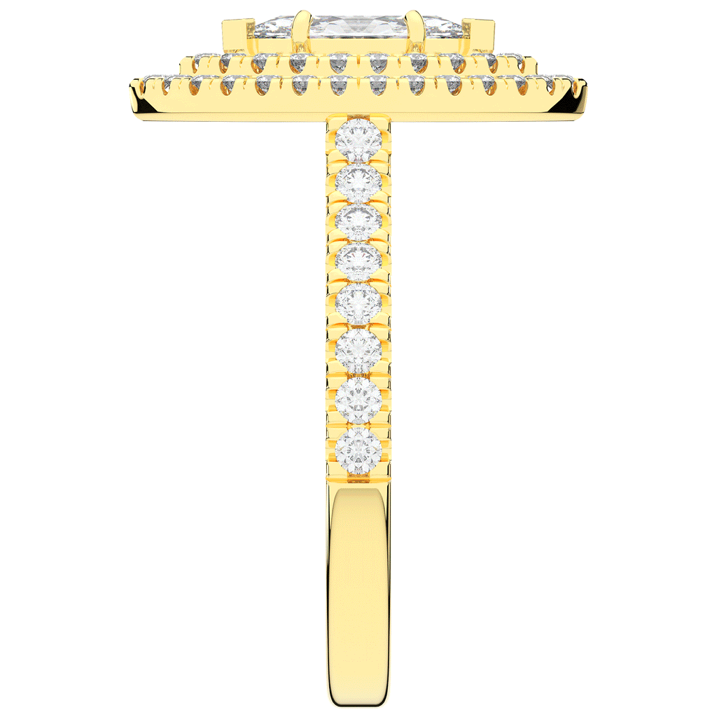 1.00CT.TW MARQUISE LAB DIAMOND HALO ENGAGEMENT RING - Nazarelle