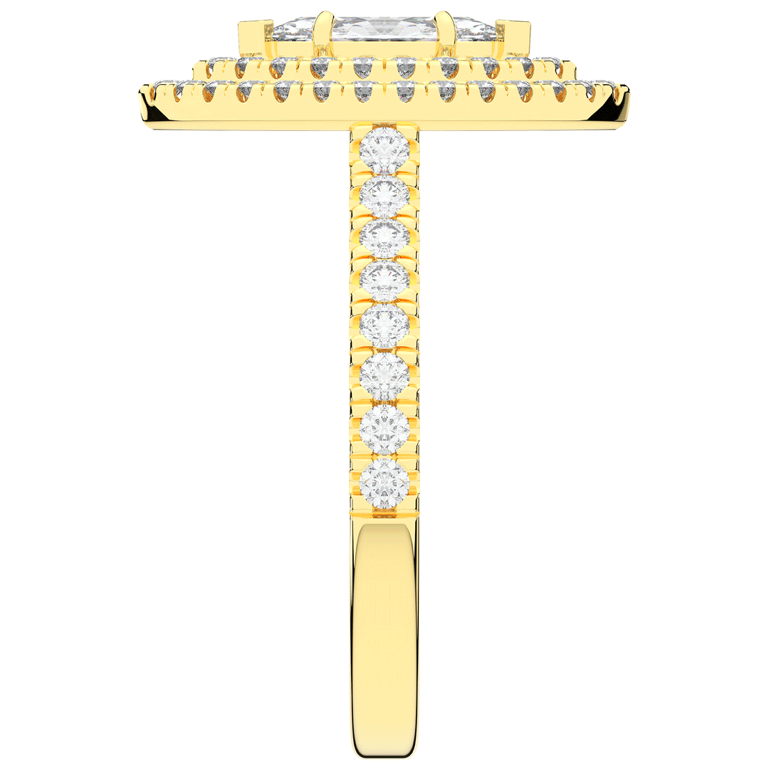 1.00CT.TW MARQUISE LAB DIAMOND HALO ENGAGEMENT RING - Nazarelle