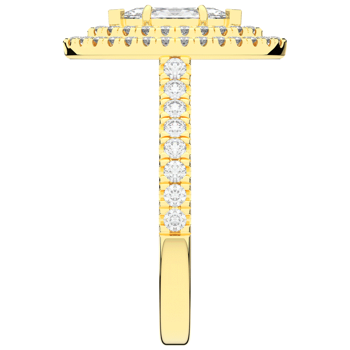 1.00CT.TW MARQUISE LAB DIAMOND HALO ENGAGEMENT RING - Nazarelle