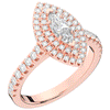 1.00CT.TW MARQUISE LAB DIAMOND HALO ENGAGEMENT RING - Nazarelle