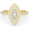 1.00CT.TW MARQUISE LAB DIAMOND HALO ENGAGEMENT RING - Nazarelle