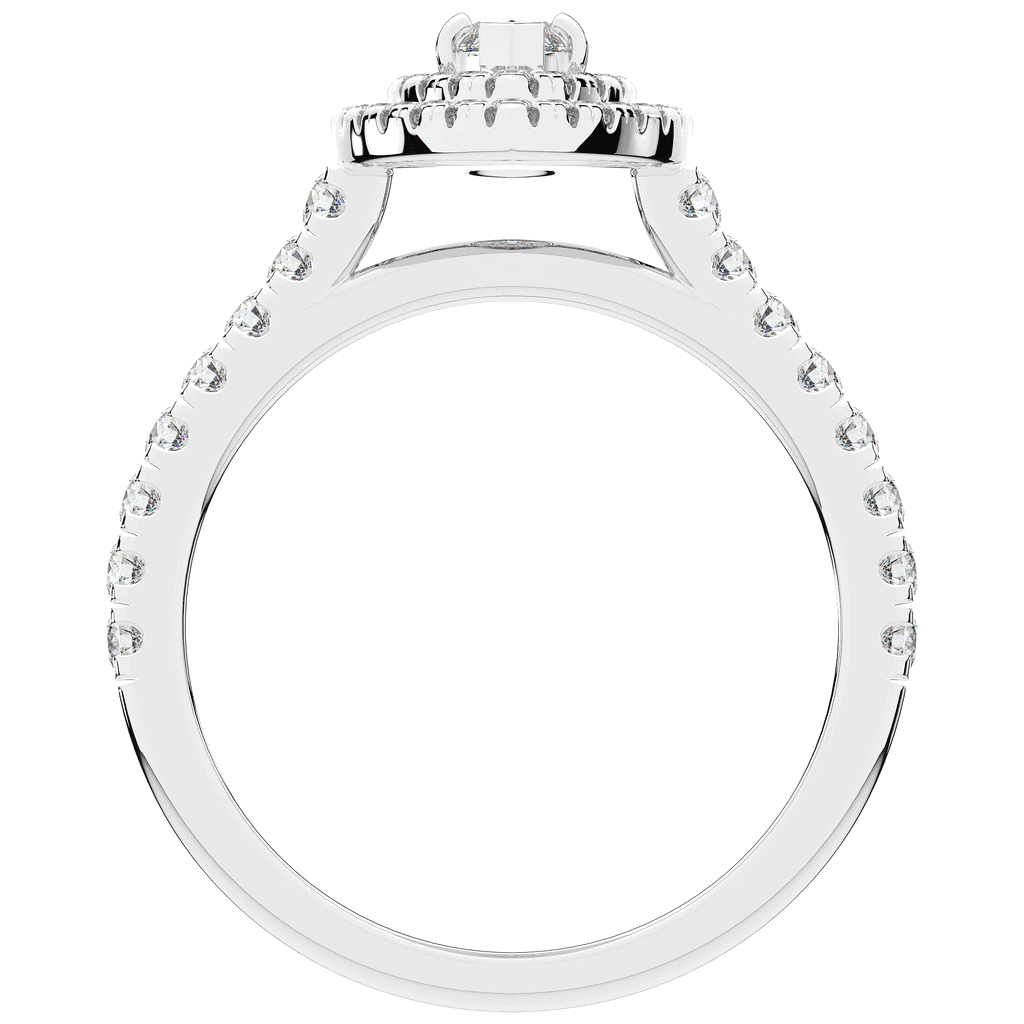 1.00CT.TW MARQUISE LAB DIAMOND HALO ENGAGEMENT RING - Nazarelle