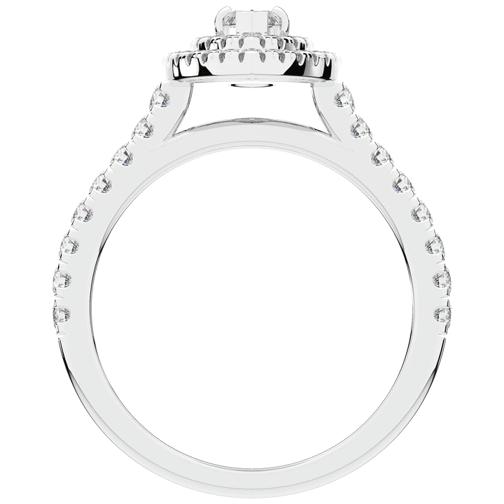 1.00CT.TW MARQUISE LAB DIAMOND HALO ENGAGEMENT RING - Nazarelle