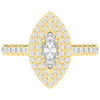 1.00CT.TW MARQUISE LAB DIAMOND HALO ENGAGEMENT RING - Nazarelle