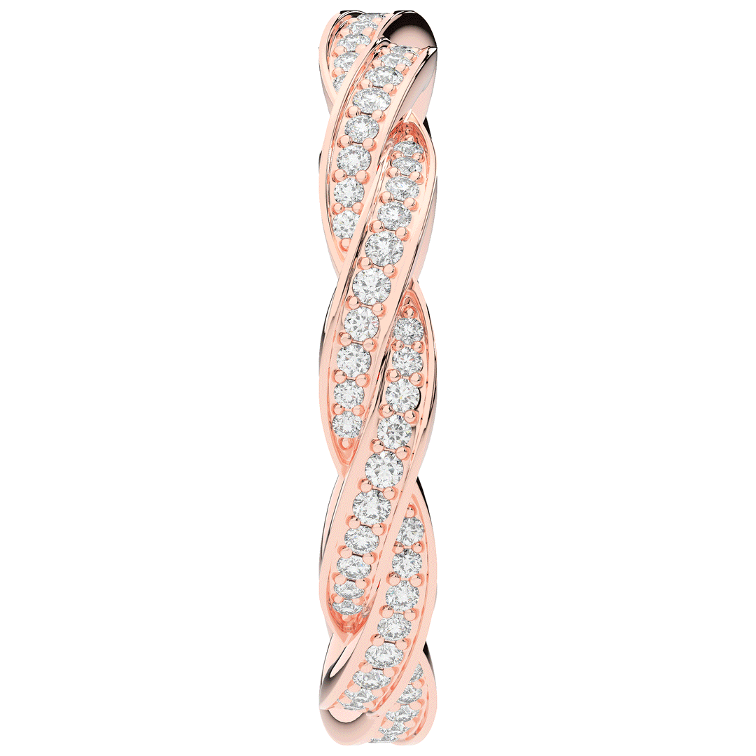 0.30CT.TW LAB DIAMOND TWIST ETERNITY WEDDING BAND - Nazarelle