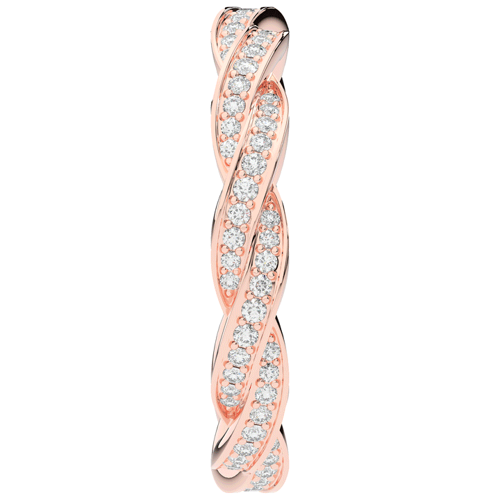 0.30CT.TW LAB DIAMOND TWIST ETERNITY WEDDING BAND - Nazarelle
