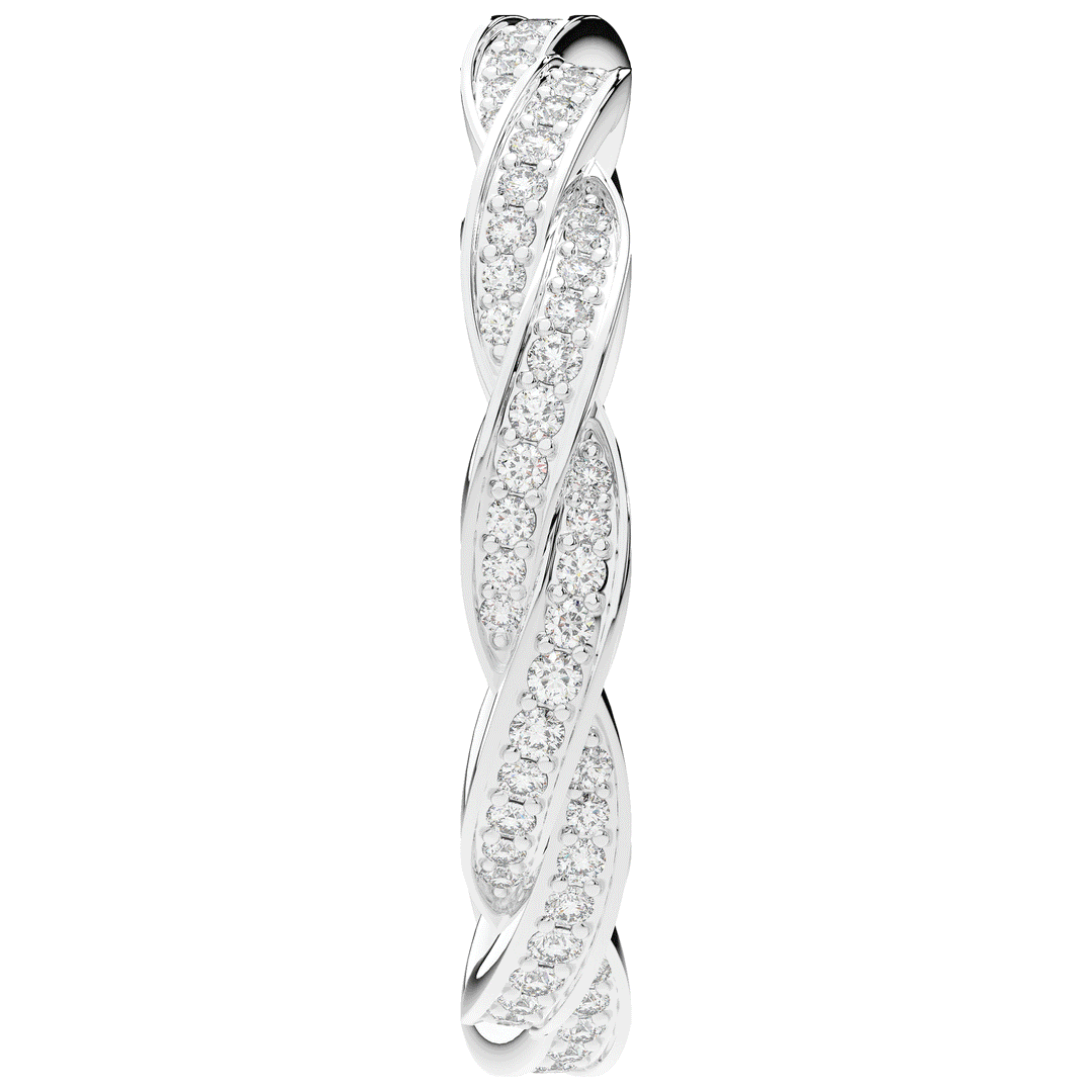 0.30CT.TW LAB DIAMOND TWIST ETERNITY WEDDING BAND - Nazarelle